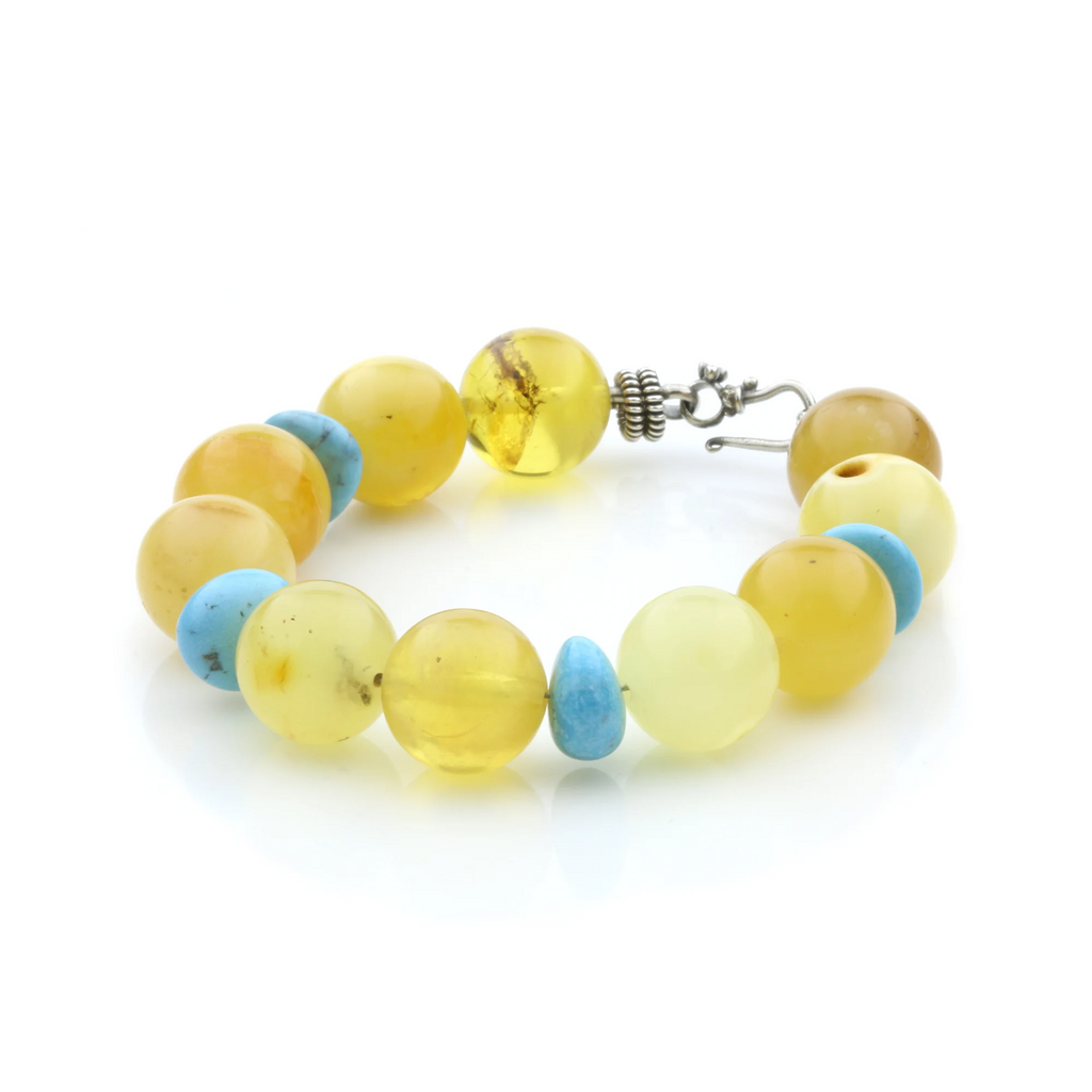 Adult Baltic Amber Bracelet Round Beads 12mm 21gr. SPS01