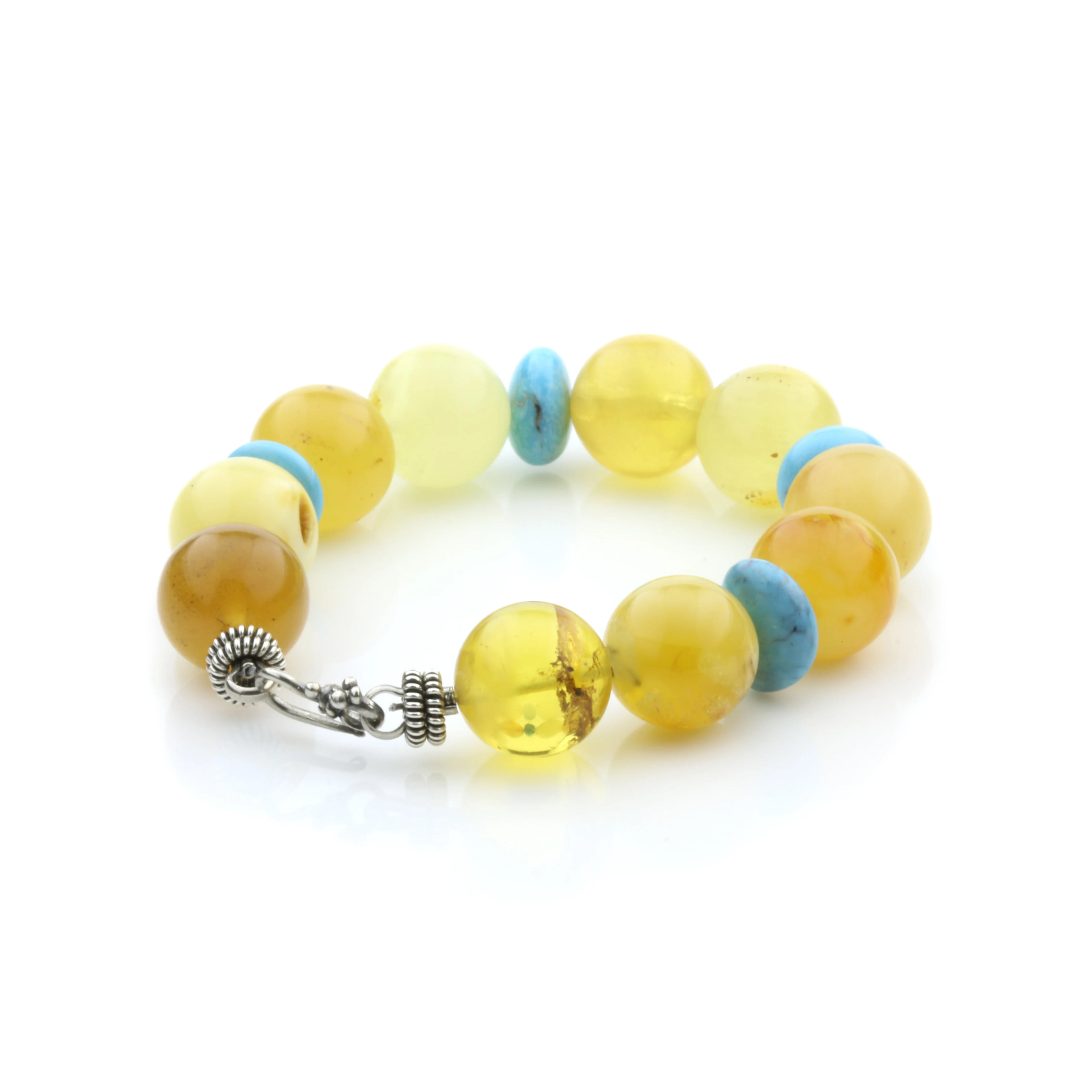 Adult Baltic Amber Bracelet Round Beads 12mm 21gr. SPS01