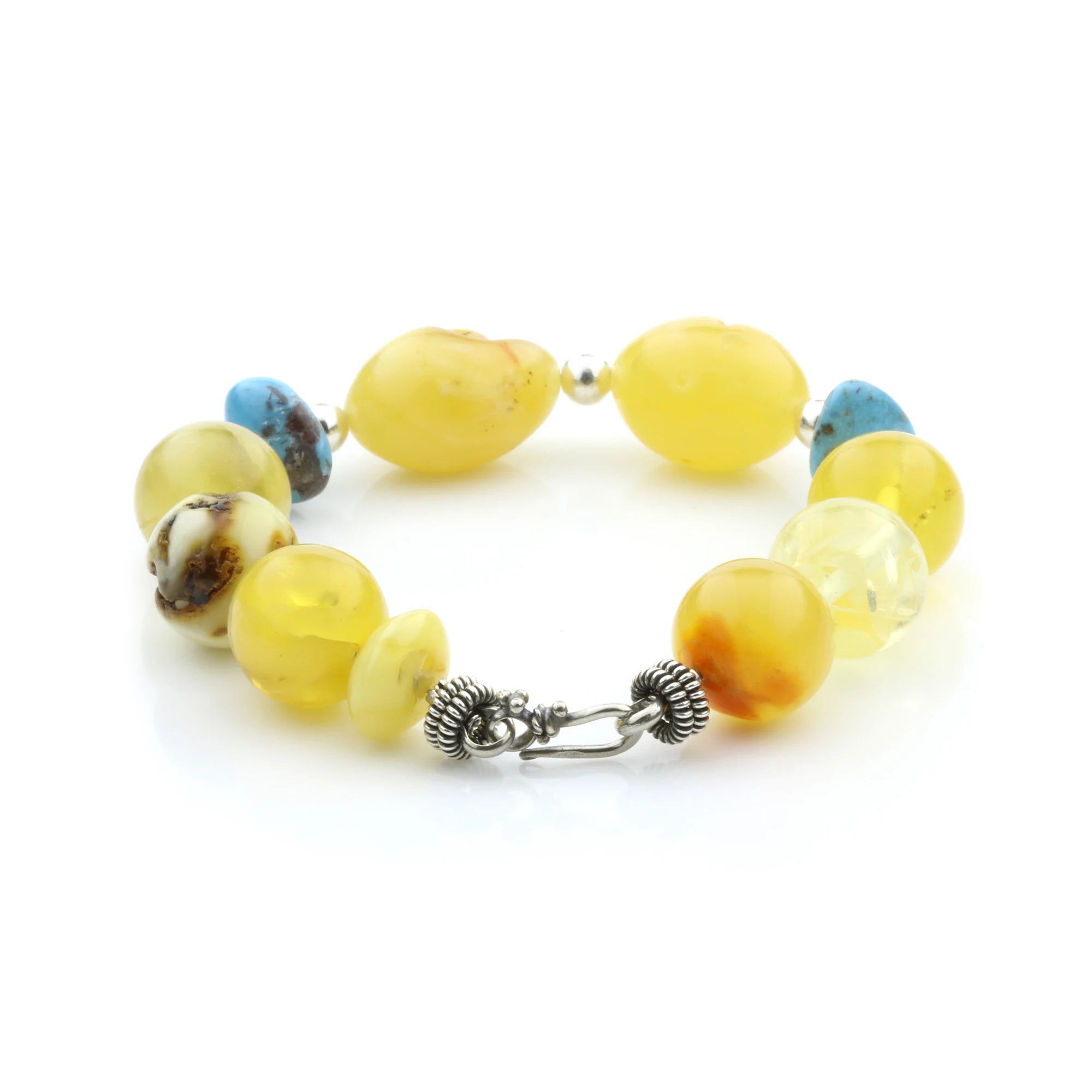 Adult Baltic Amber Bracelet Round & Olive Beads 13mm 20gr. SPS03