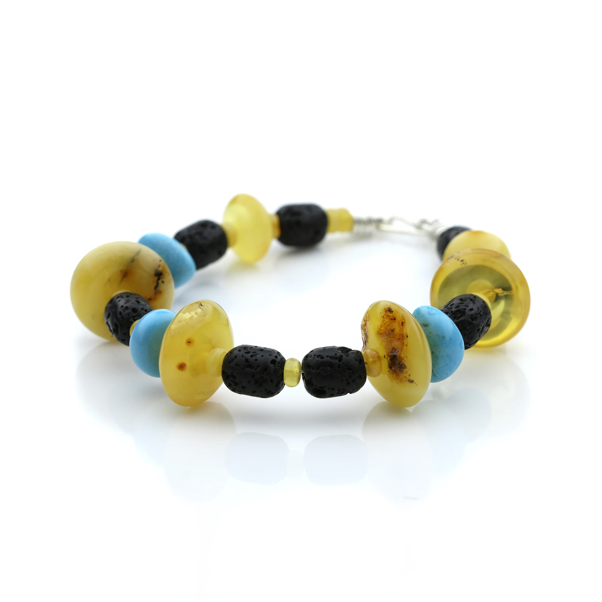 Adult Baltic Amber Bracelet Tablet Beads 19gr. SPS23