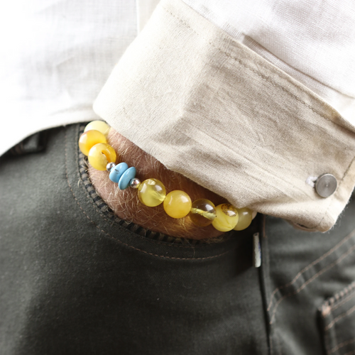 Adult Baltic Amber Bracelet Round Beads 11mm 21gr. SPS36
