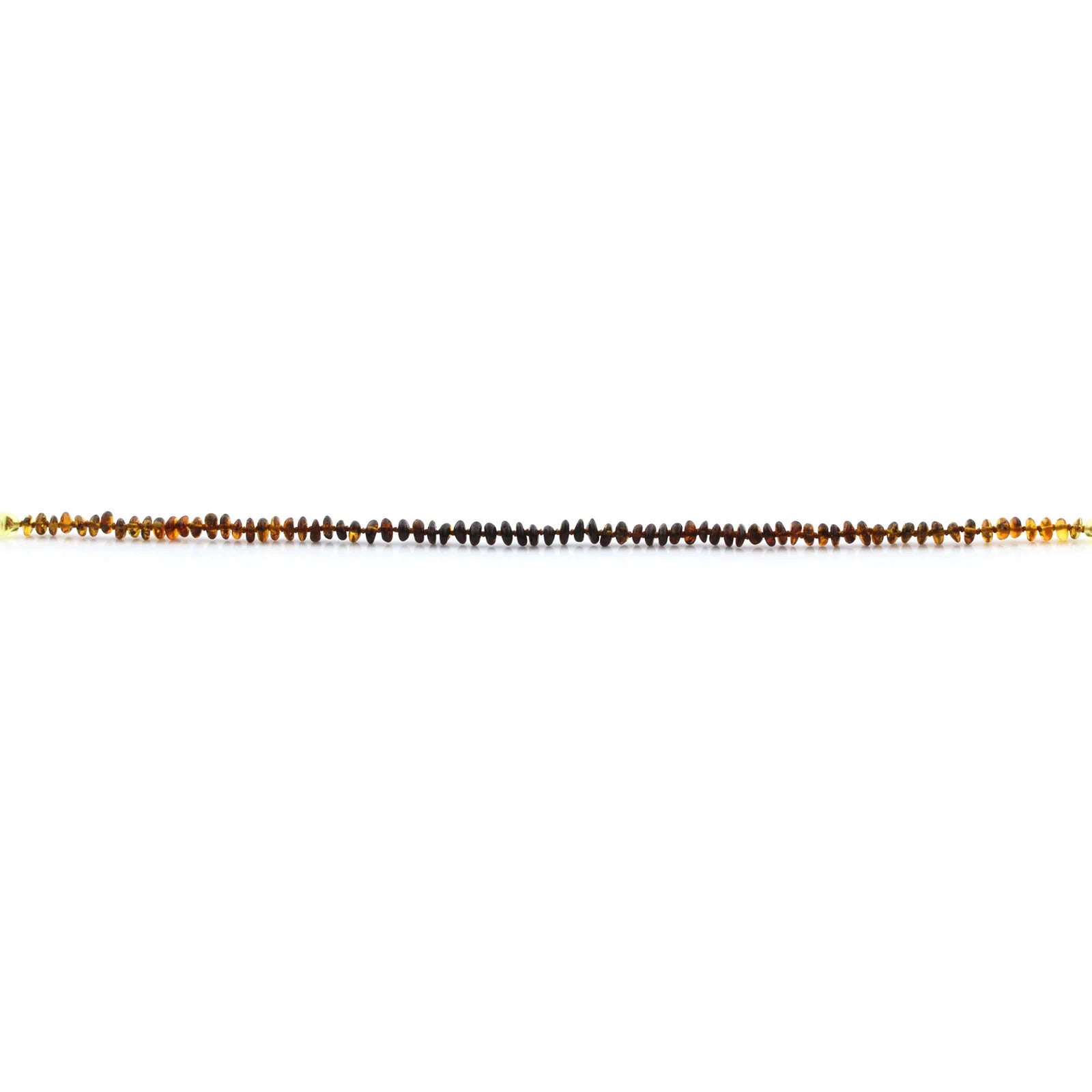 Natural Baltic Amber Teething Bracelet. Round Flat LE54