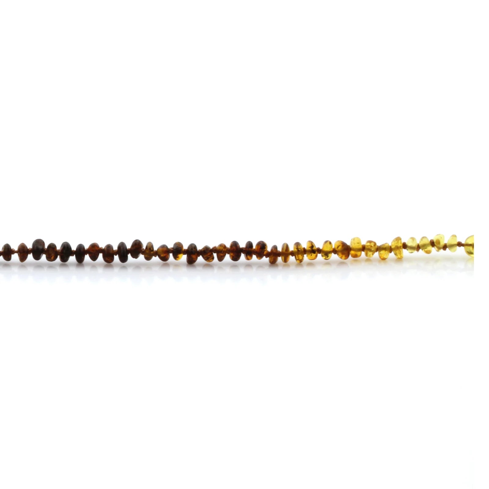 Natural Baltic Amber Teething Bracelet. Round Flat LE93
