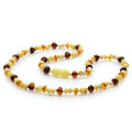 Multicolour Baltic amber adult necklace, 45cm