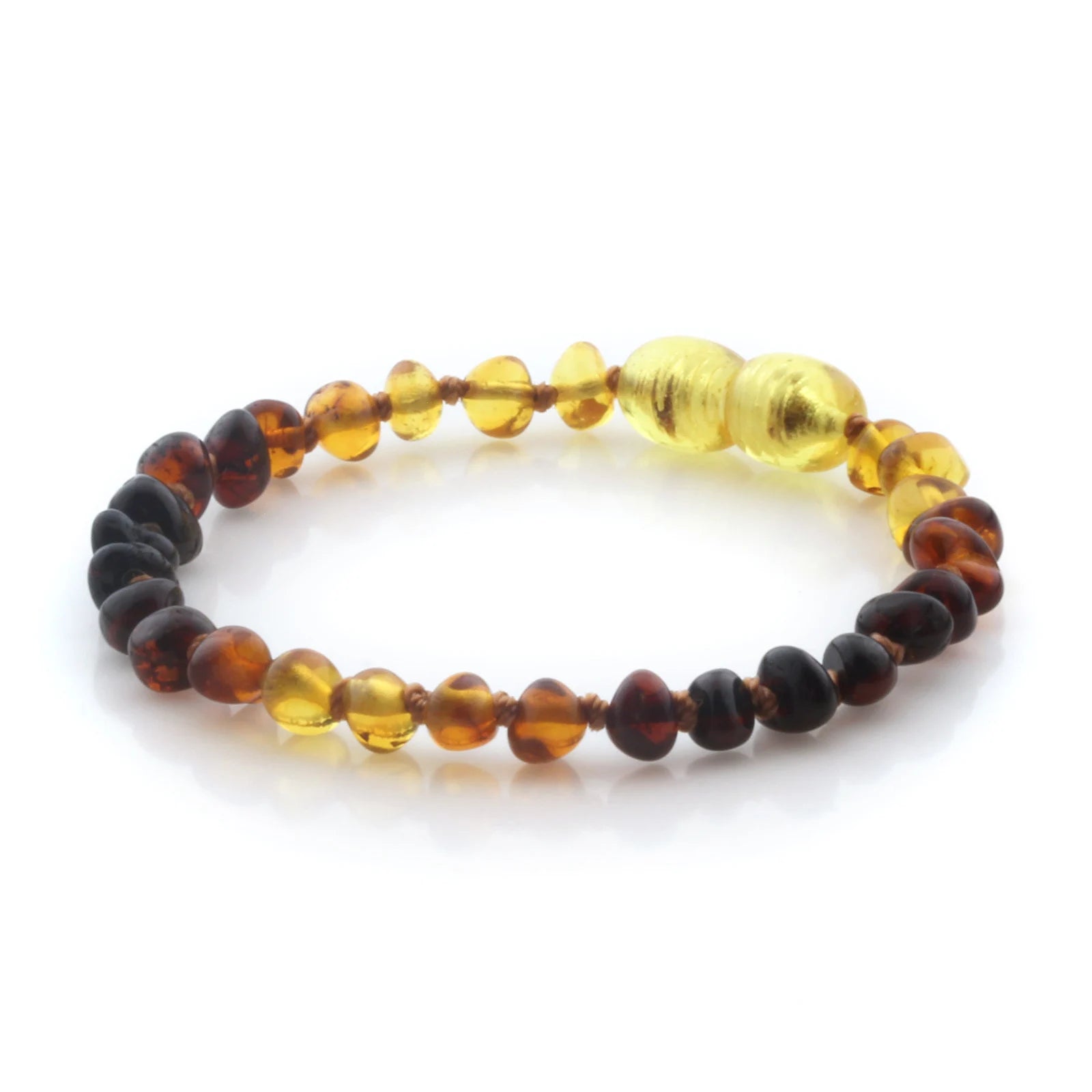 Natural Baltic Amber Teething Bracelet. Baroque LE95