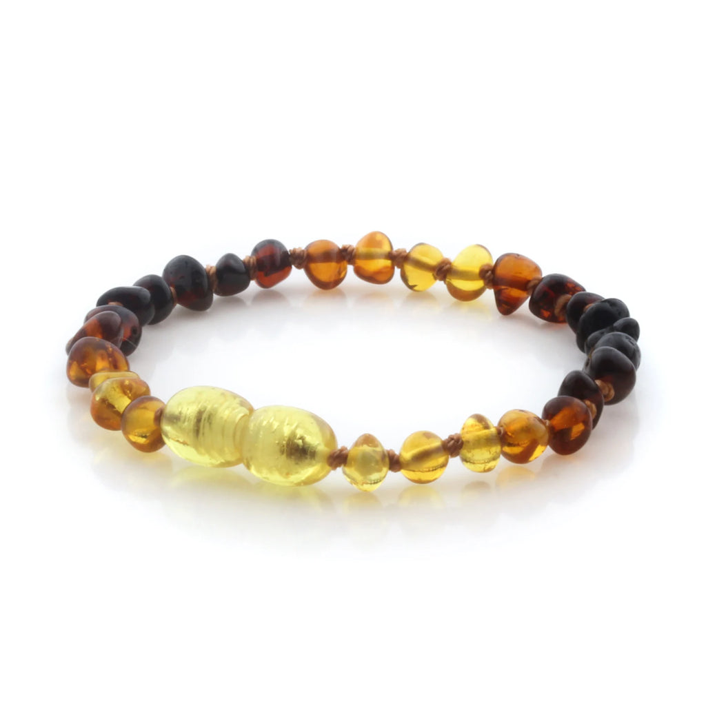 Natural Baltic Amber Teething Bracelet. Baroque LE95