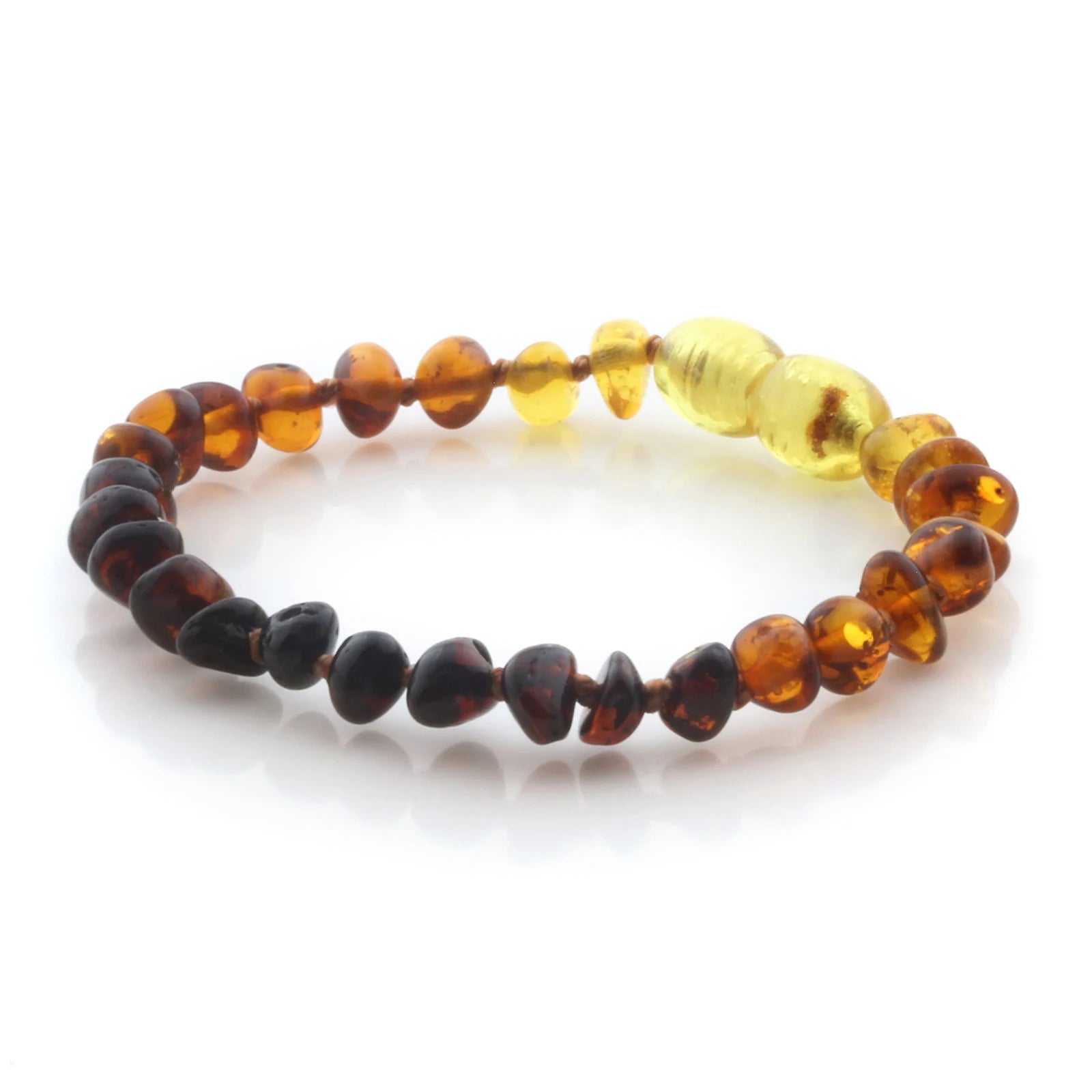 Natural Baltic Amber Teething Bracelet. Baroque LE97