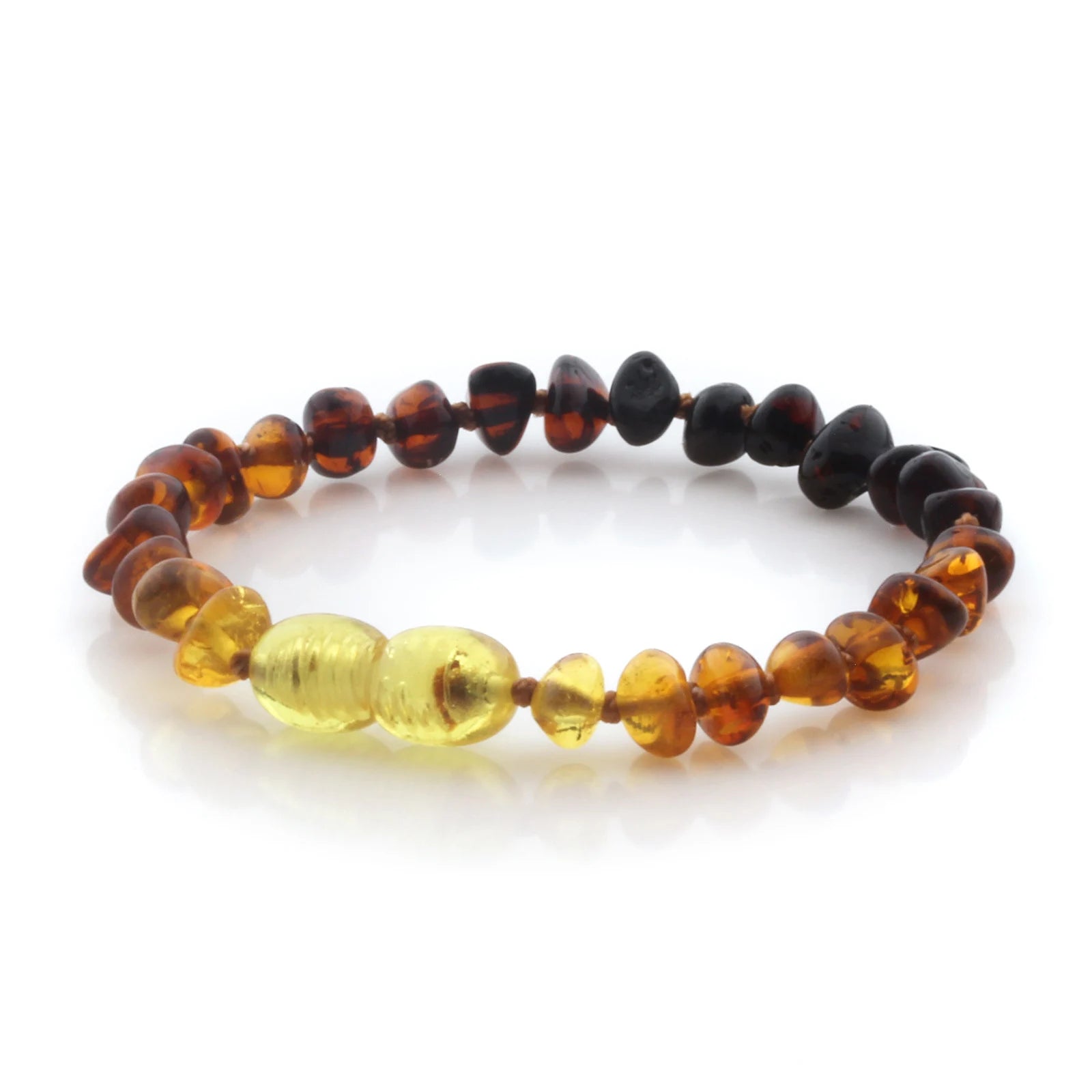Natural Baltic Amber Teething Bracelet. Baroque LE97