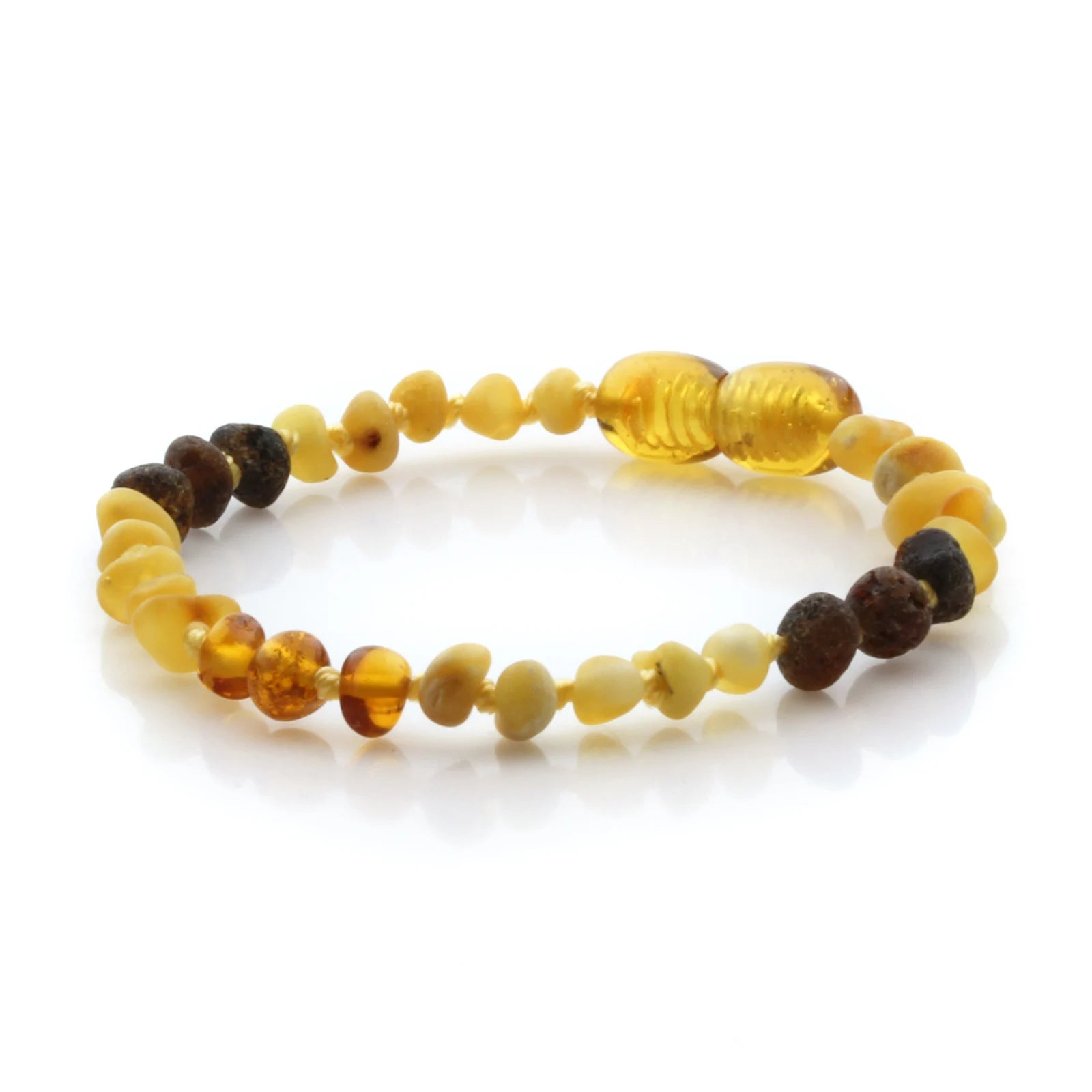 Natural Baltic Amber Teething Bracelet. Baroque LE81