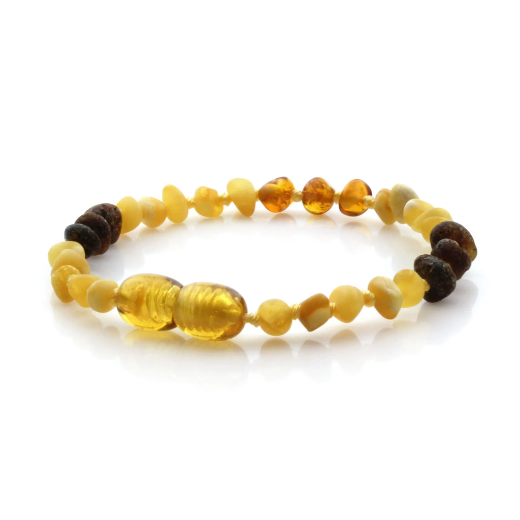 Natural Baltic Amber Teething Bracelet. Baroque LE81