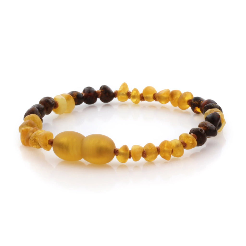 Natural Baltic Amber Teething Bracelet. Baroque LE85