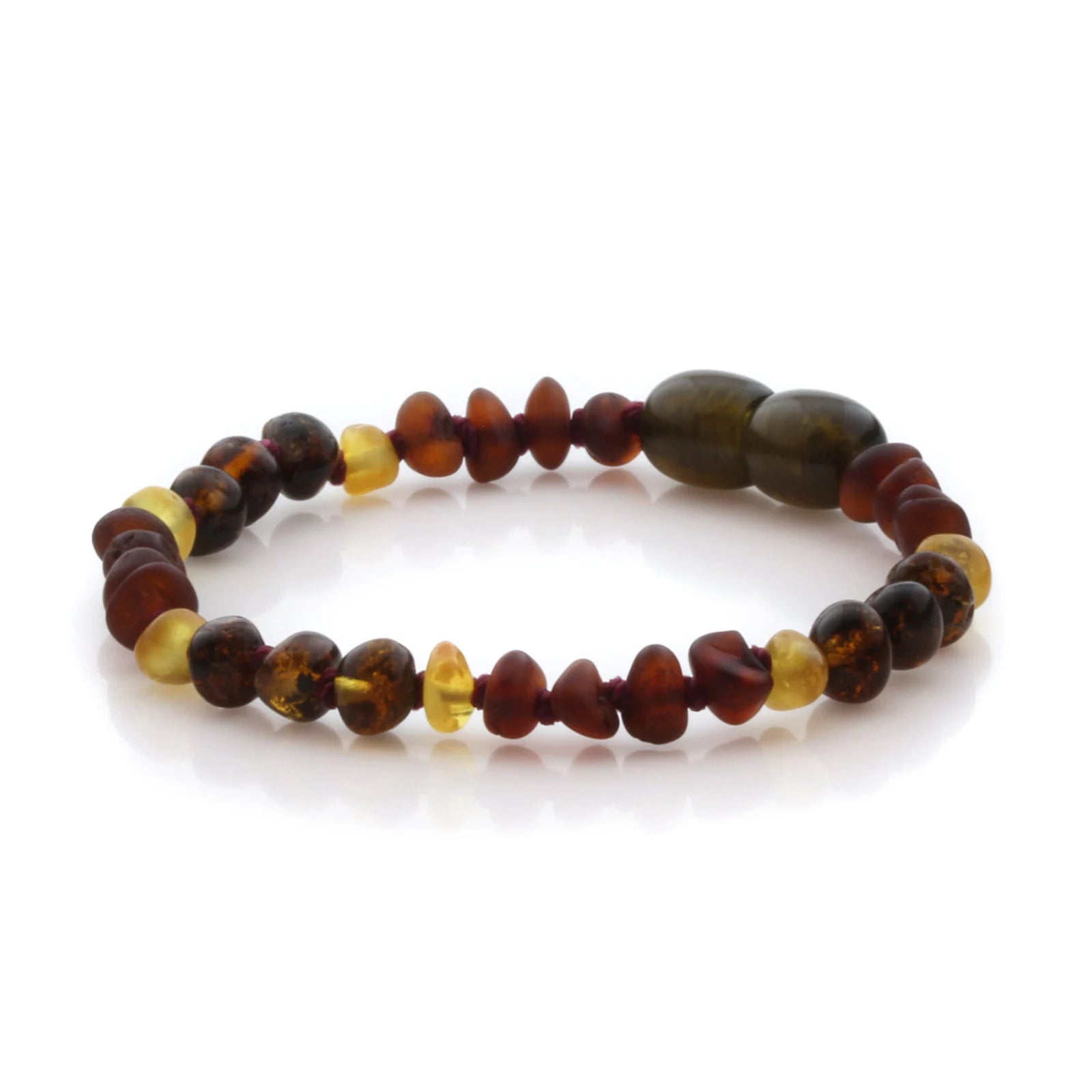 Natural Baltic Amber Teething Bracelet. Baroque LE86