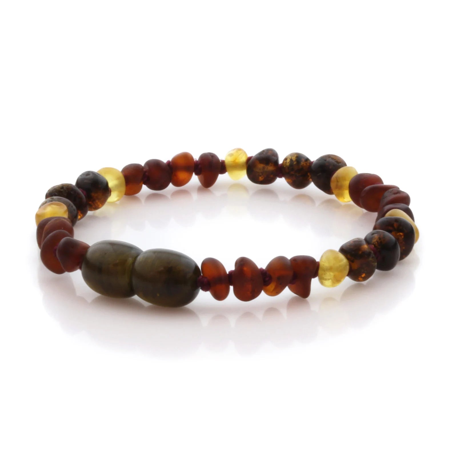 Natural Baltic Amber Teething Bracelet. Baroque LE86