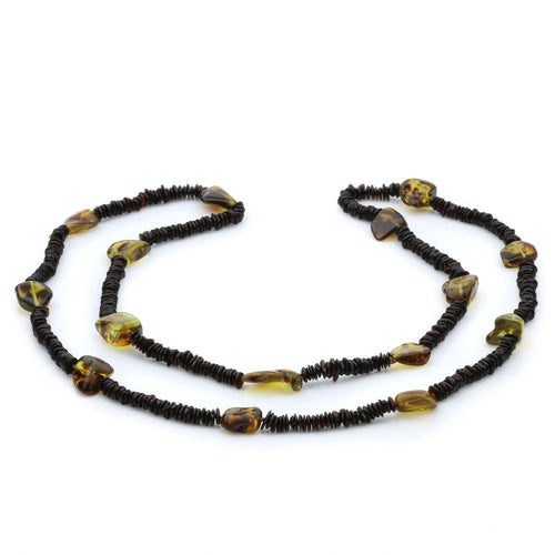 70cm Long Genuine Baltic Amber Necklace for Adult. AGS 027