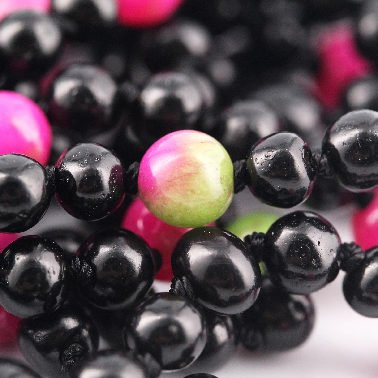 Baltic Amber Teething Bracelet with Pink Jade. Baroque 5mm - LE565