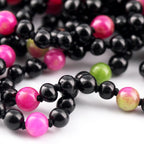 Baltic Amber Teething Necklace with Pink Jade. Baroque 5mm - LE565
