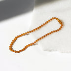 Natural Baltic Amber Junior Necklace. Baroque Light Cognac 5mm - XB54LCM-Y
