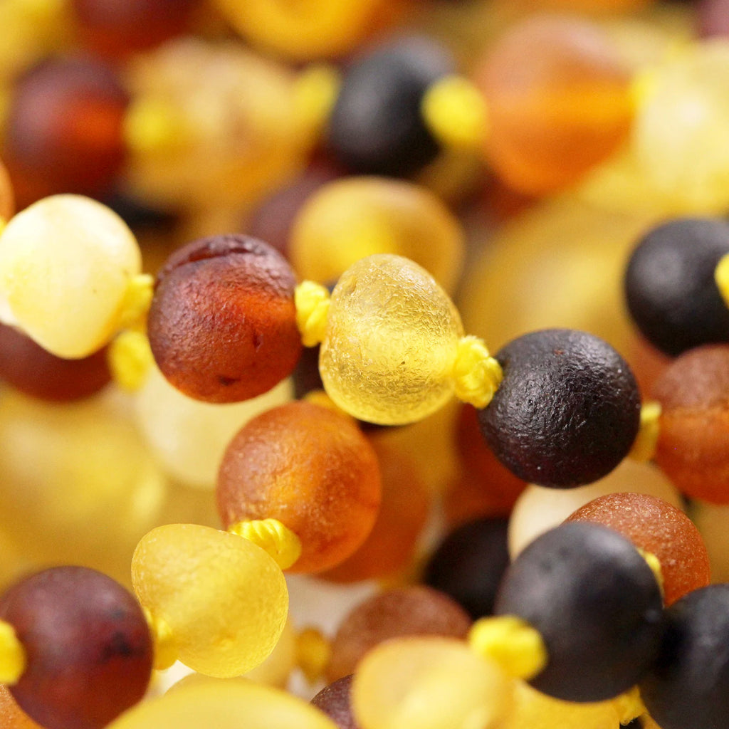 Adult Baltic Amber Necklace. Baroque Multicolour 5mm - XB54M1M