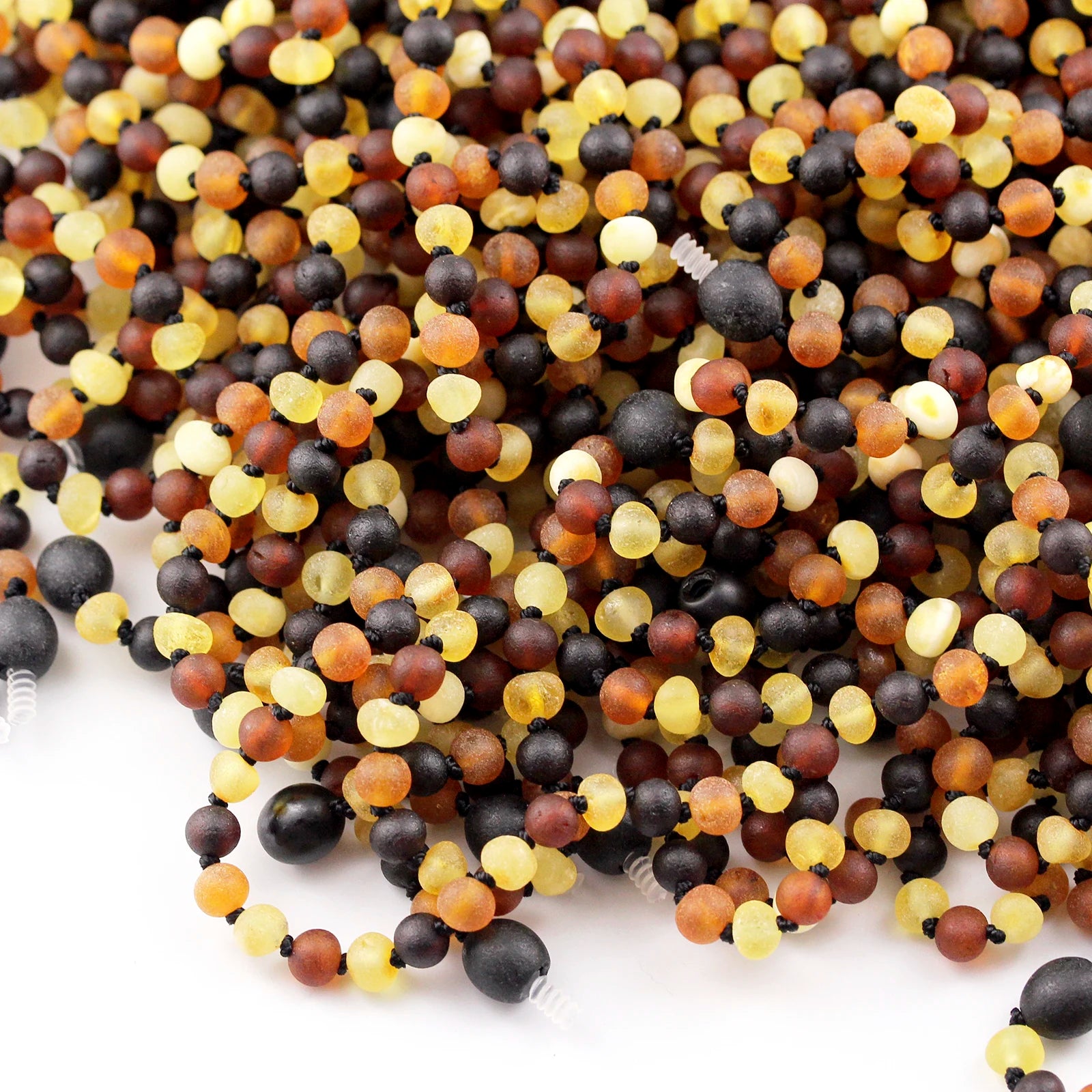 Adult Baltic Amber Necklace. Baroque Multicolour 5mm - XB54M2M