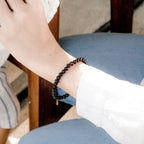 Adult Baltic Amber Bracelet. Baroque Dark Cognac 5mm - XB55DC