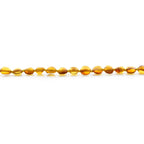 BALTIC AMBER TEETHING BRACELET. SIDE DRILL LIGHT COGNAC 6X4 MM