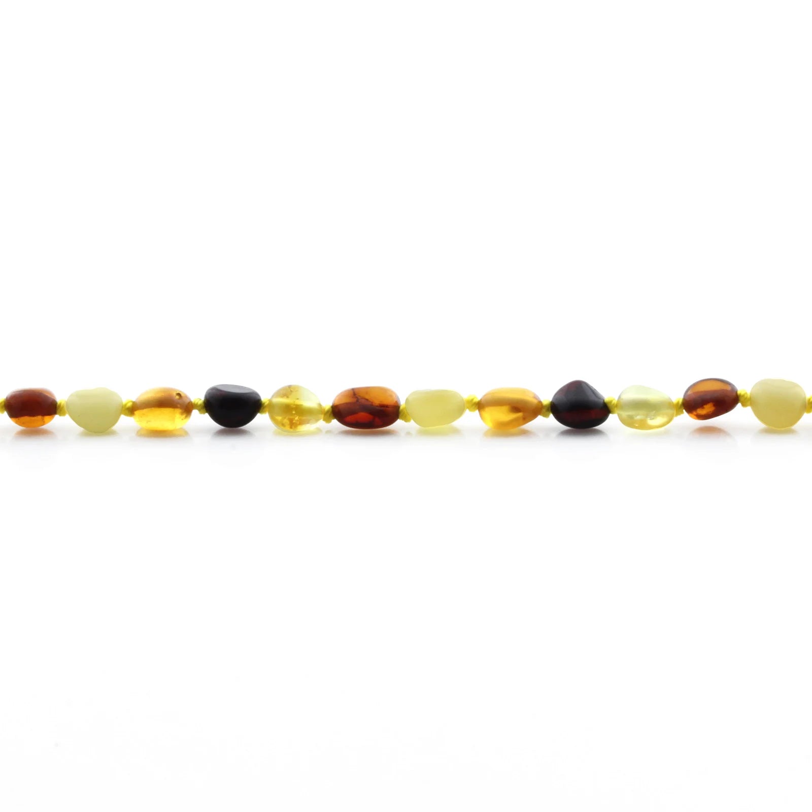 BALTIC AMBER TEETHING BRACELET. SIDE DRILL MIX I 6X4 MM