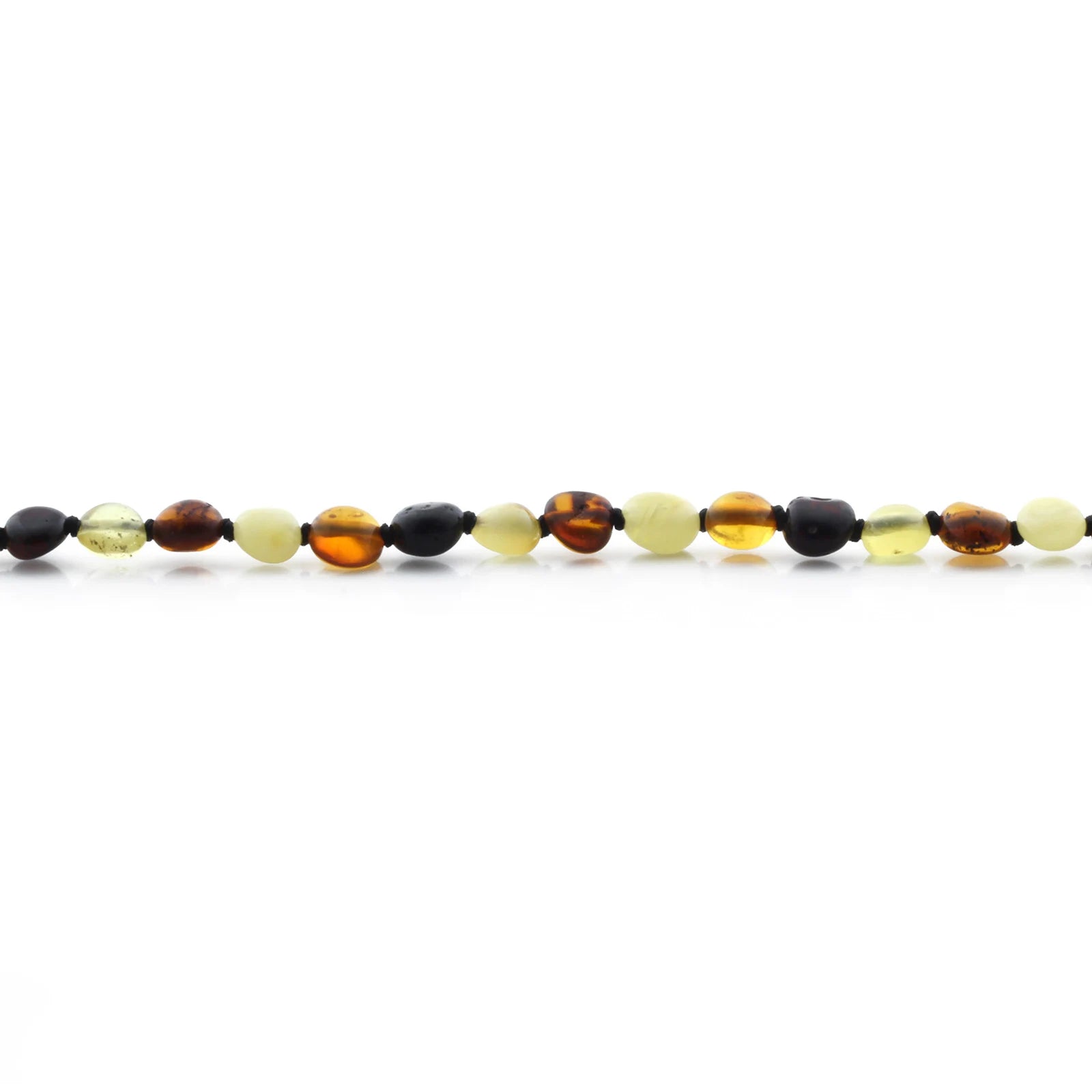 BALTIC AMBER TEETHING BRACELET. SIDE DRILL MIX II 6X4 MM