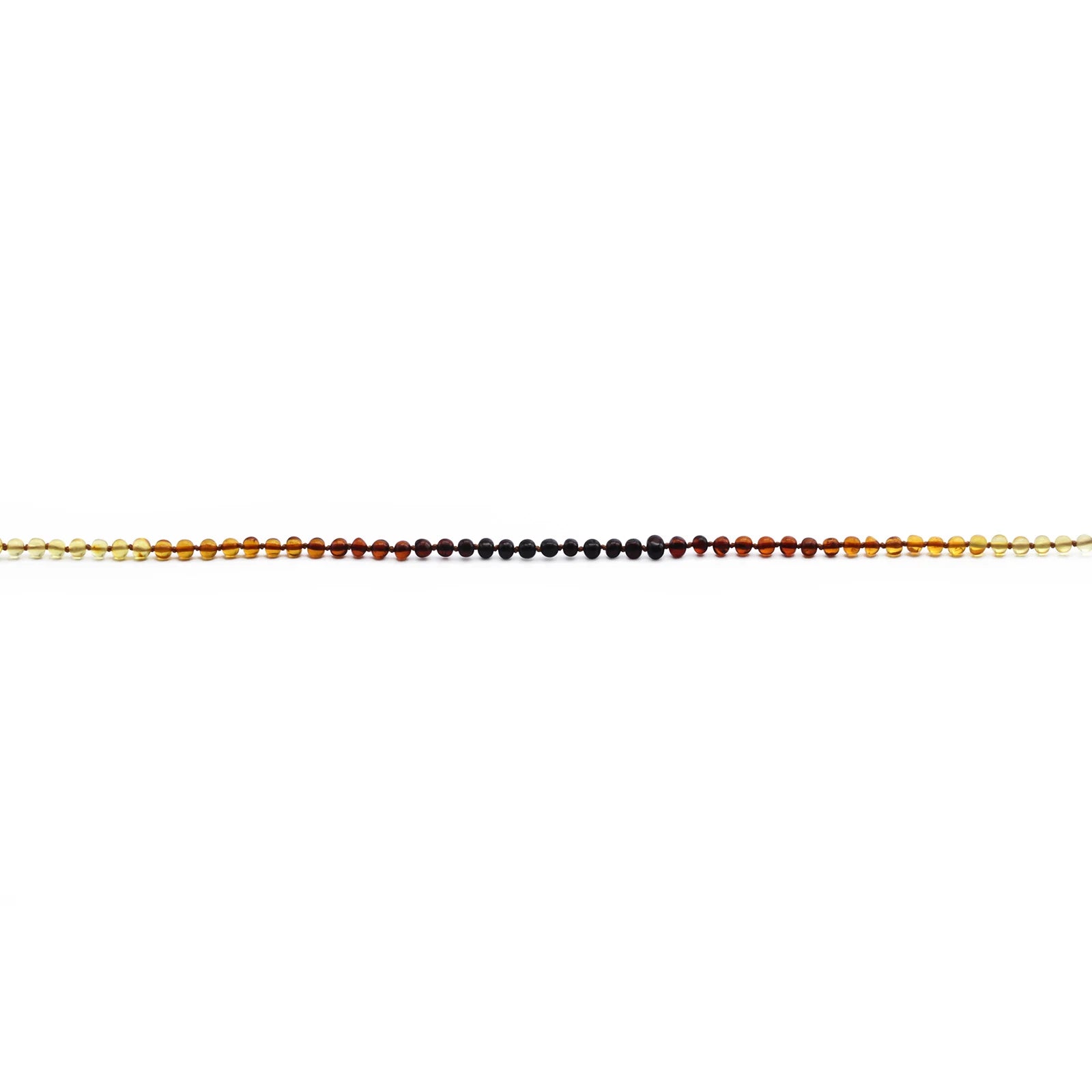 Baltic Amber Teething Necklace. Baroque Rainbow 5mm - XB54R1