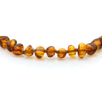 Adult Baltic Amber Bracelet. Baroque Cognac 5mm - BA138