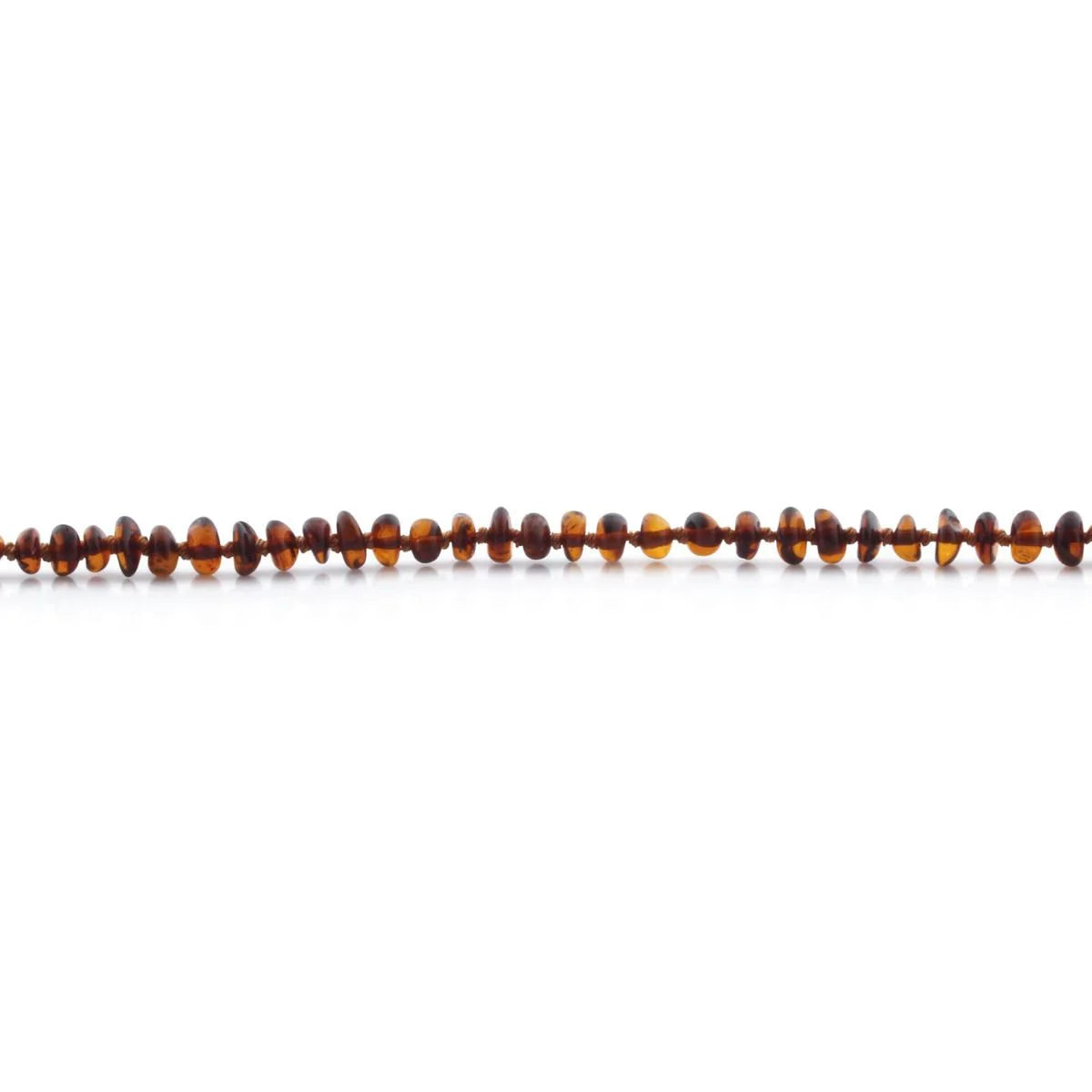 Adult Baltic Amber Necklace. Roundel Cognac 5mm - RO54