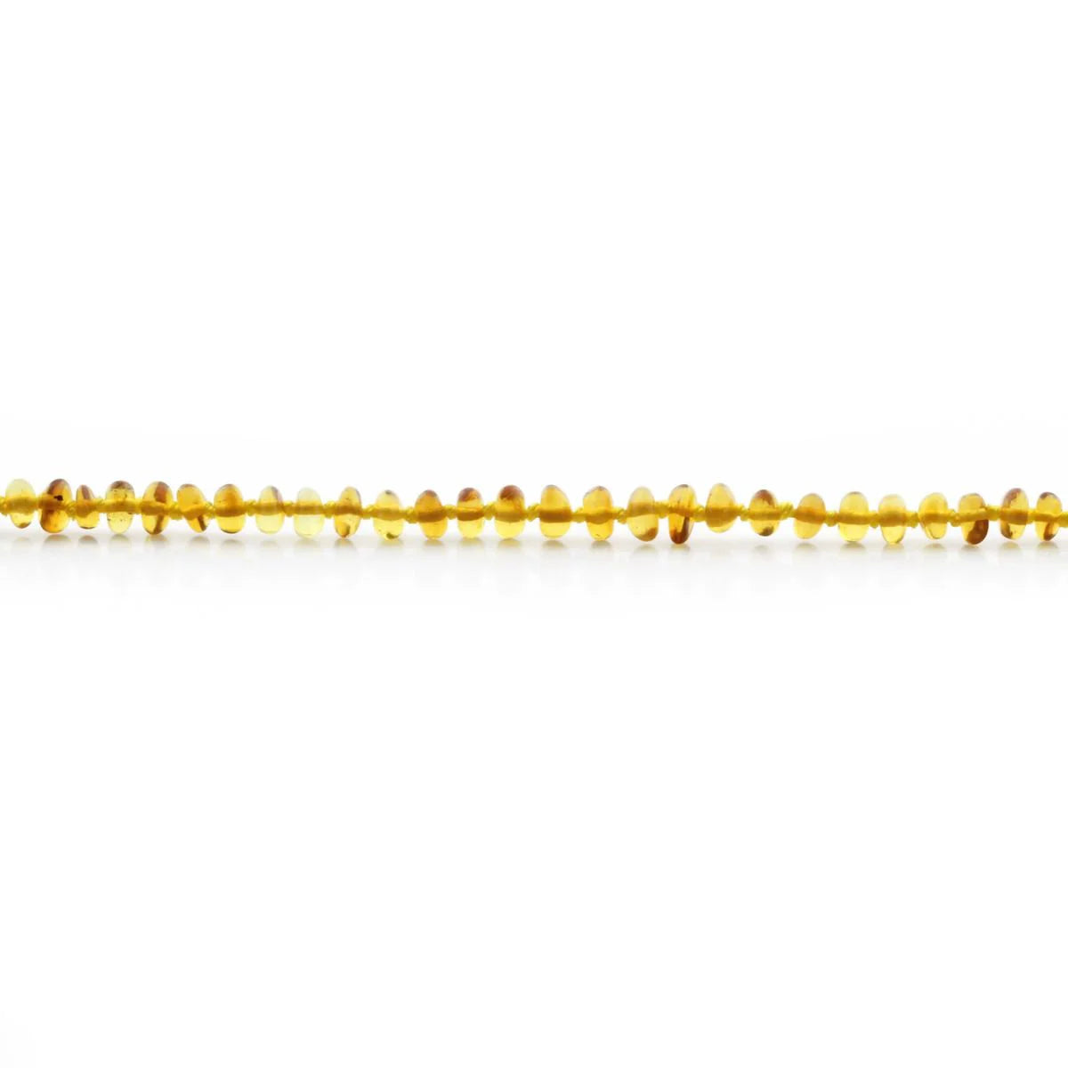ADULT BALTIC AMBER NECKLACE. ROUNDEL LIGHT COGNAC 5X3 MM