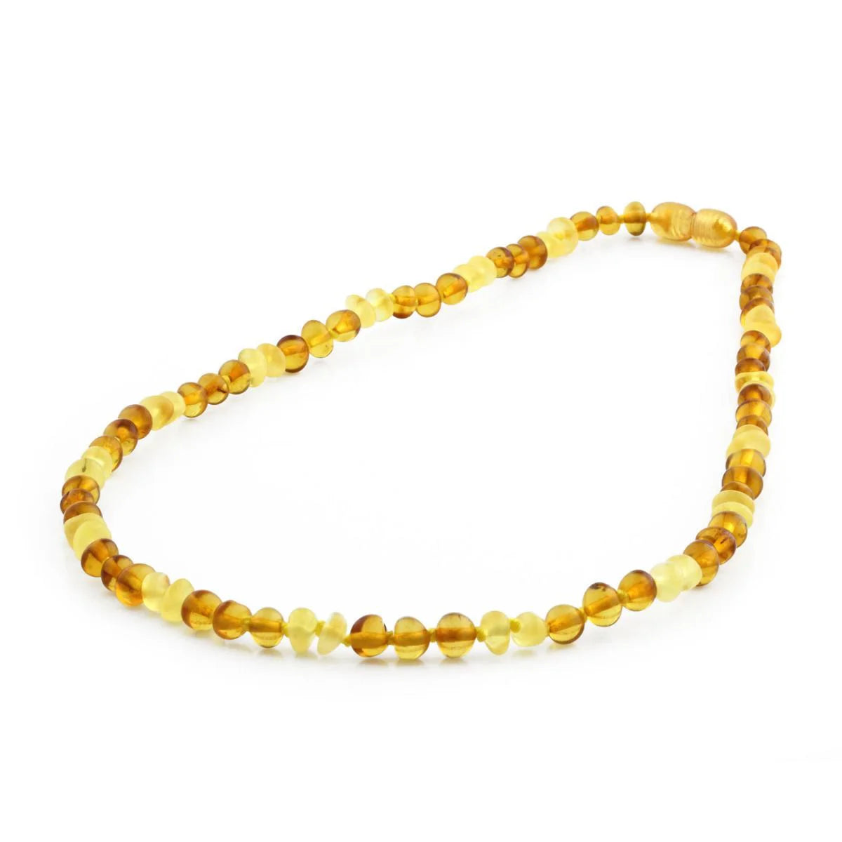 Adult Baltic Amber Necklace. Baroque Light Cognac 5mm - BA122
