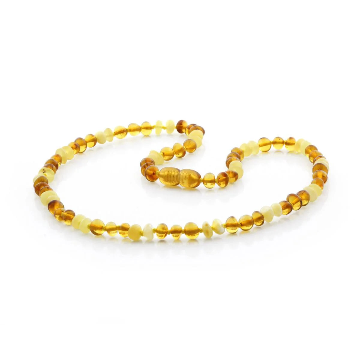 Adult Baltic Amber Necklace. Baroque Light Cognac 5mm - BA122