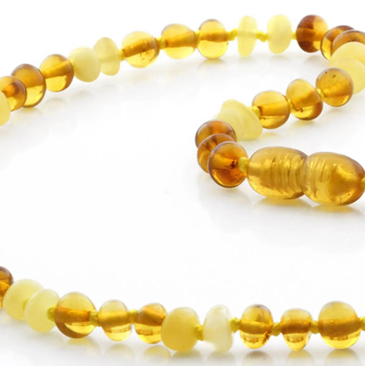 Adult Baltic Amber Necklace. Baroque Light Cognac 5mm - BA122