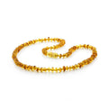 Honey Baltic amber roundel adult necklace, 45cm