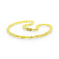 ADULT BALTIC AMBER NECKLACE. ROUNDEL MILKY YELLOW 5X3 MM