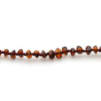 Adult Baltic Amber Necklace. Baroque Dark Cognac 4mm - BA149