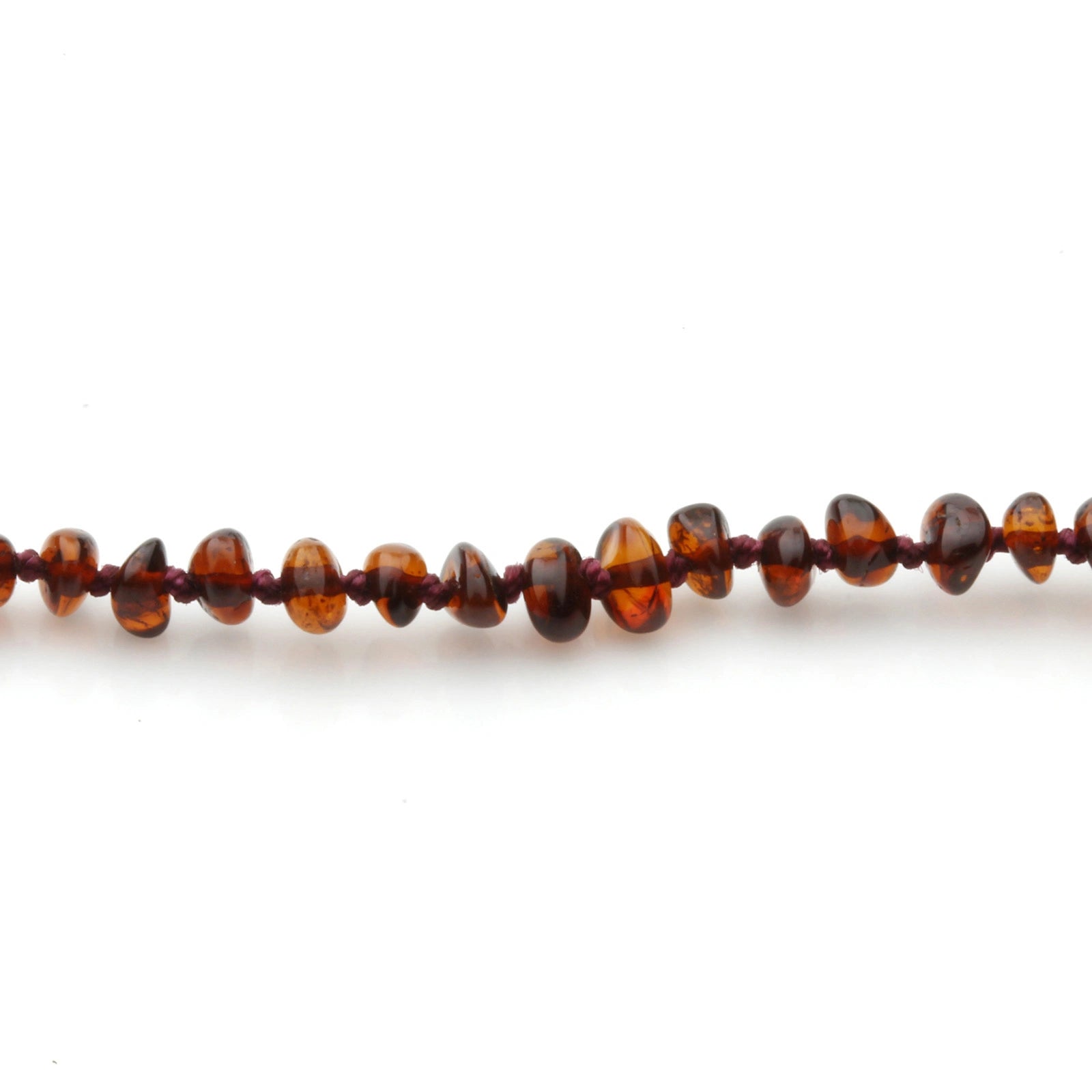 Adult Baltic Amber Necklace. Baroque Dark Cognac 4mm - BA149