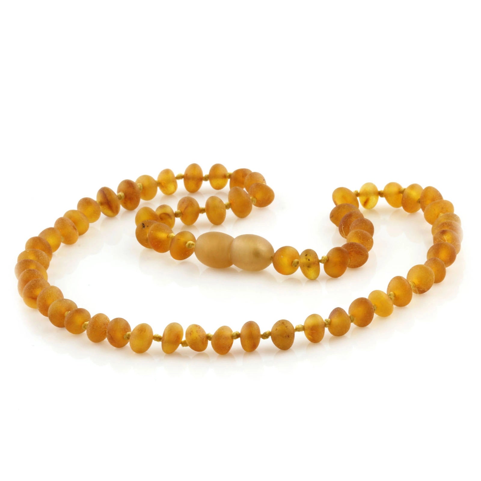 Adult Baltic Amber Necklace. Baroque Light Cognac 5mm - BA124