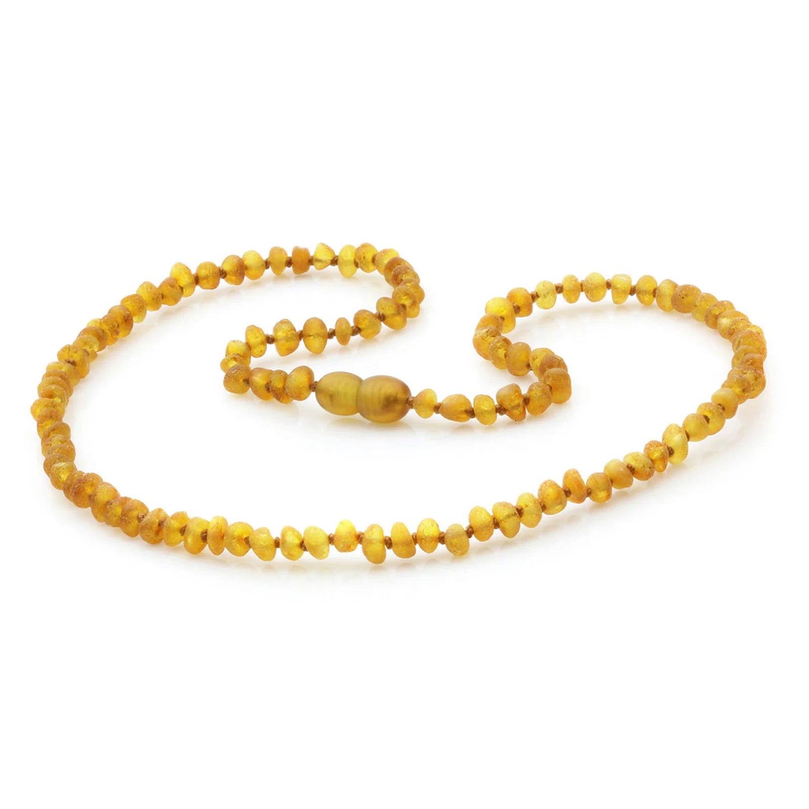 Adult Baltic Amber Necklace. Baroque Light Cognac 4mm - BA142