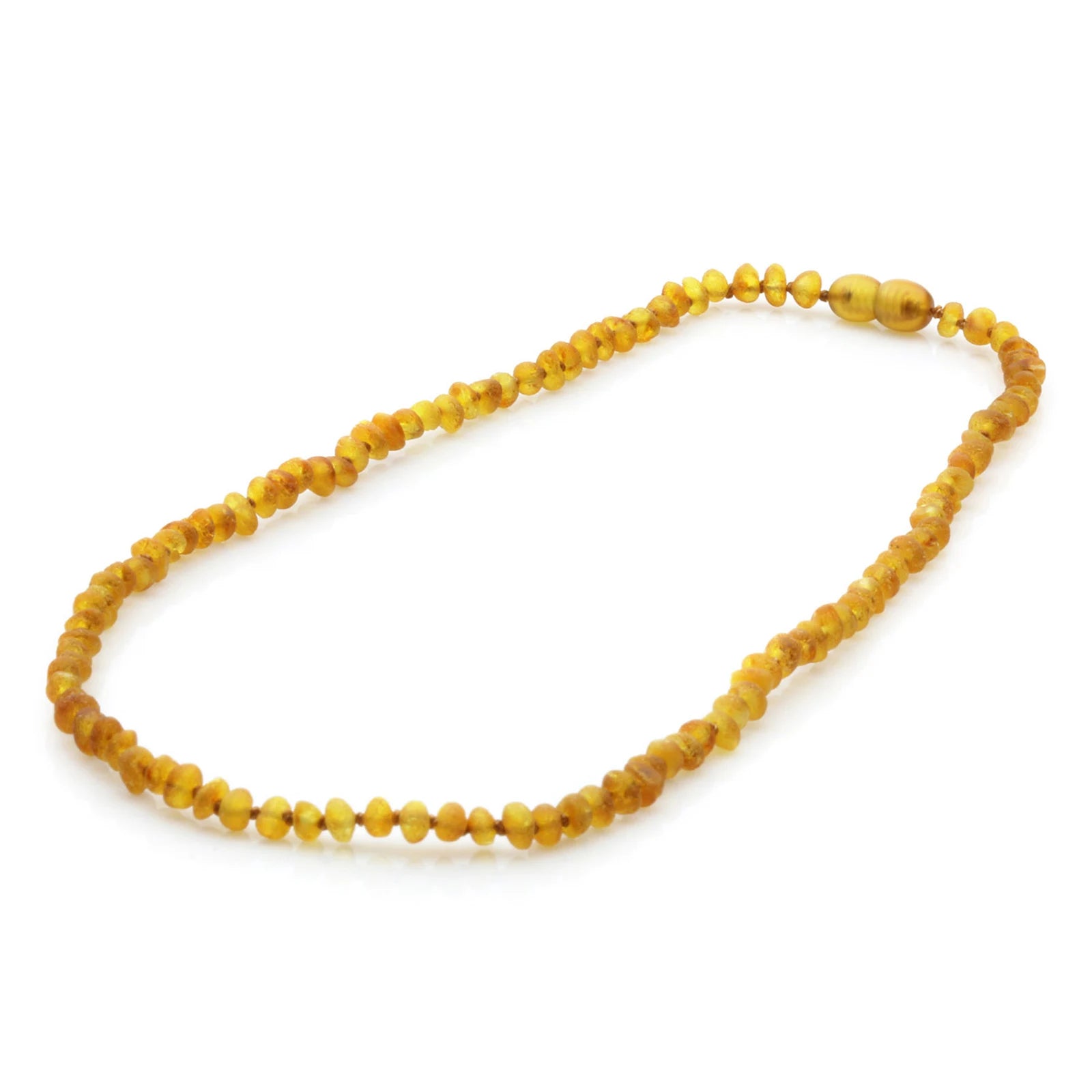 Adult Baltic Amber Necklace. Baroque Light Cognac 4mm - BA142