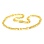 Adult Baltic Amber Necklace. Baroque Milky Yellow 4mm - BA150