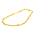 Adult Baltic Amber Necklace. Baroque Milky Yellow 4mm - BA150