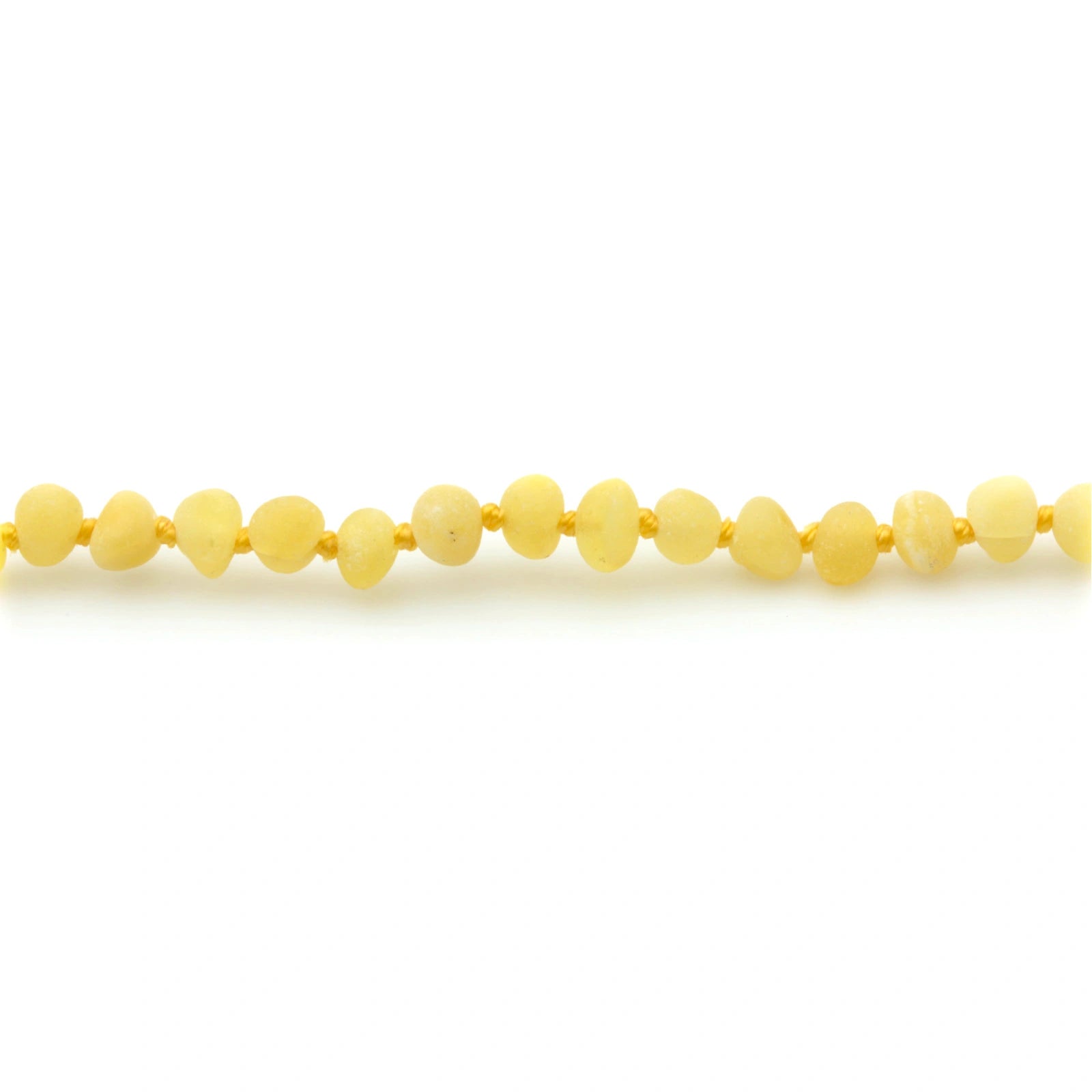 Adult Baltic Amber Necklace. Baroque Milky Yellow 4mm - BA147
