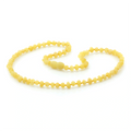 Adult Baltic Amber Necklace. Baroque Milky Yellow 4mm - BA147