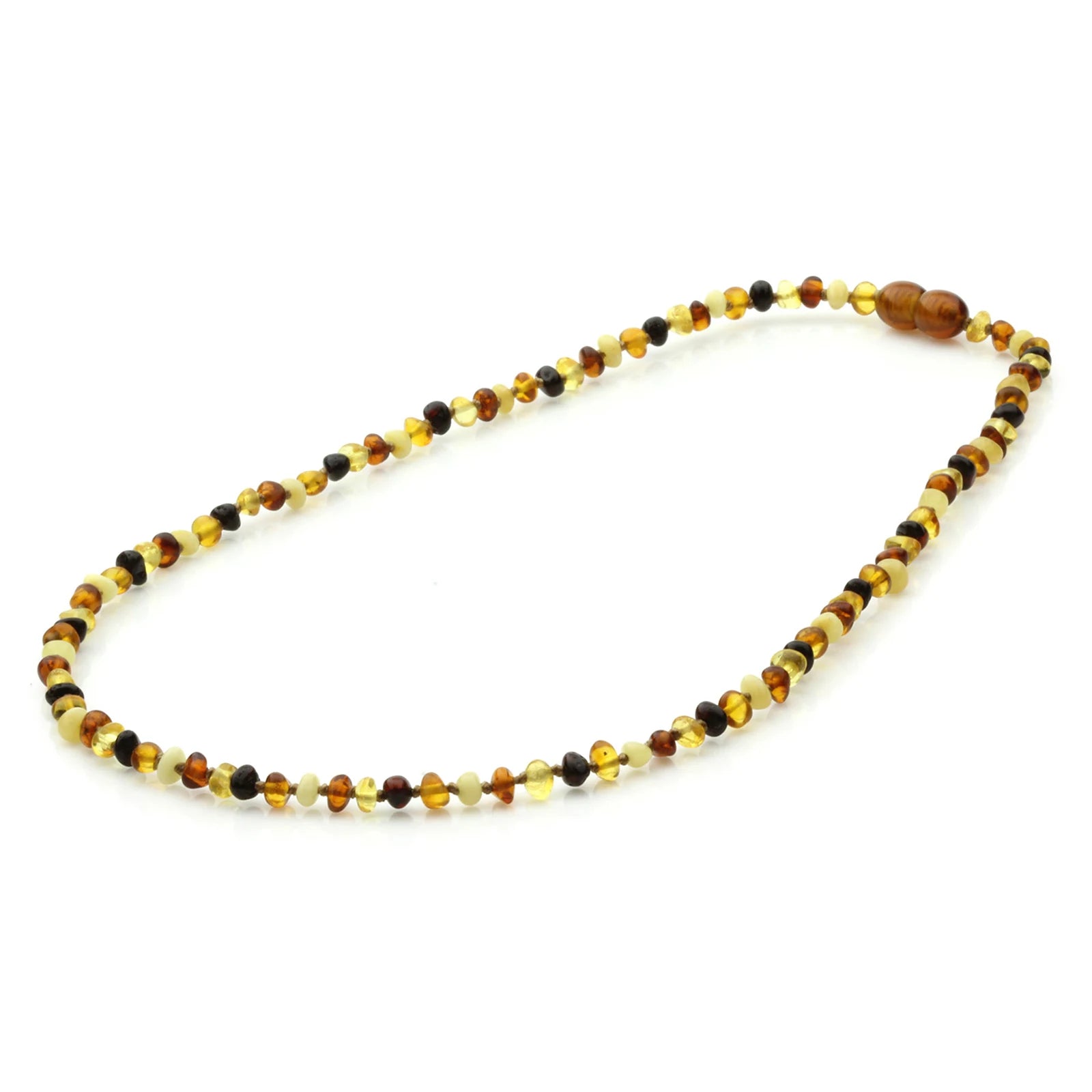 Adult Baltic Amber Necklace. Baroque Multicolour 4mm - BA153