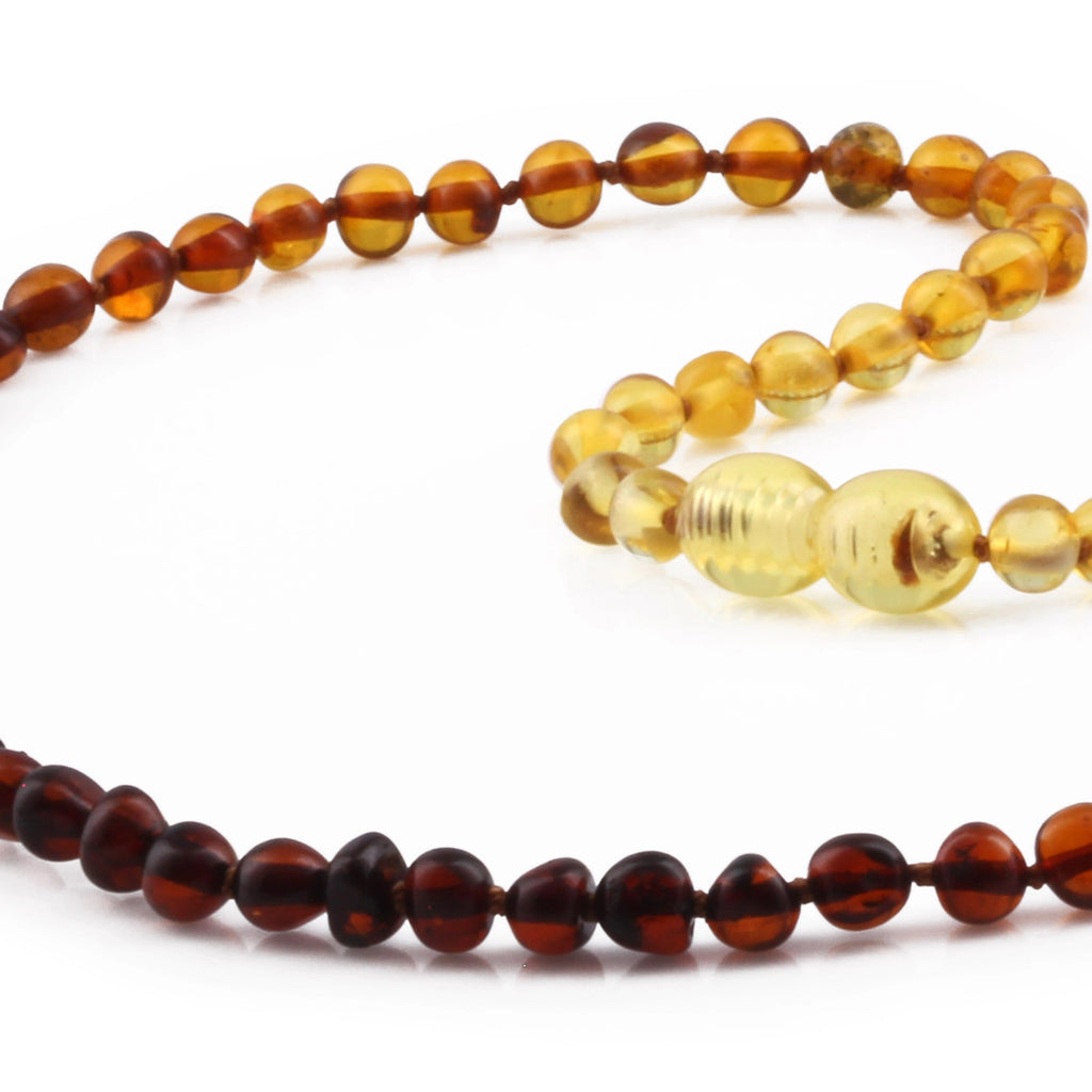 Adult Baltic Amber Necklace. Baroque Rainbow 5mm - BA123