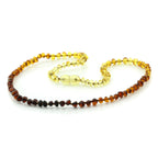 Adult Baltic Amber Necklace. Baroque Rainbow 4mm - BA154
