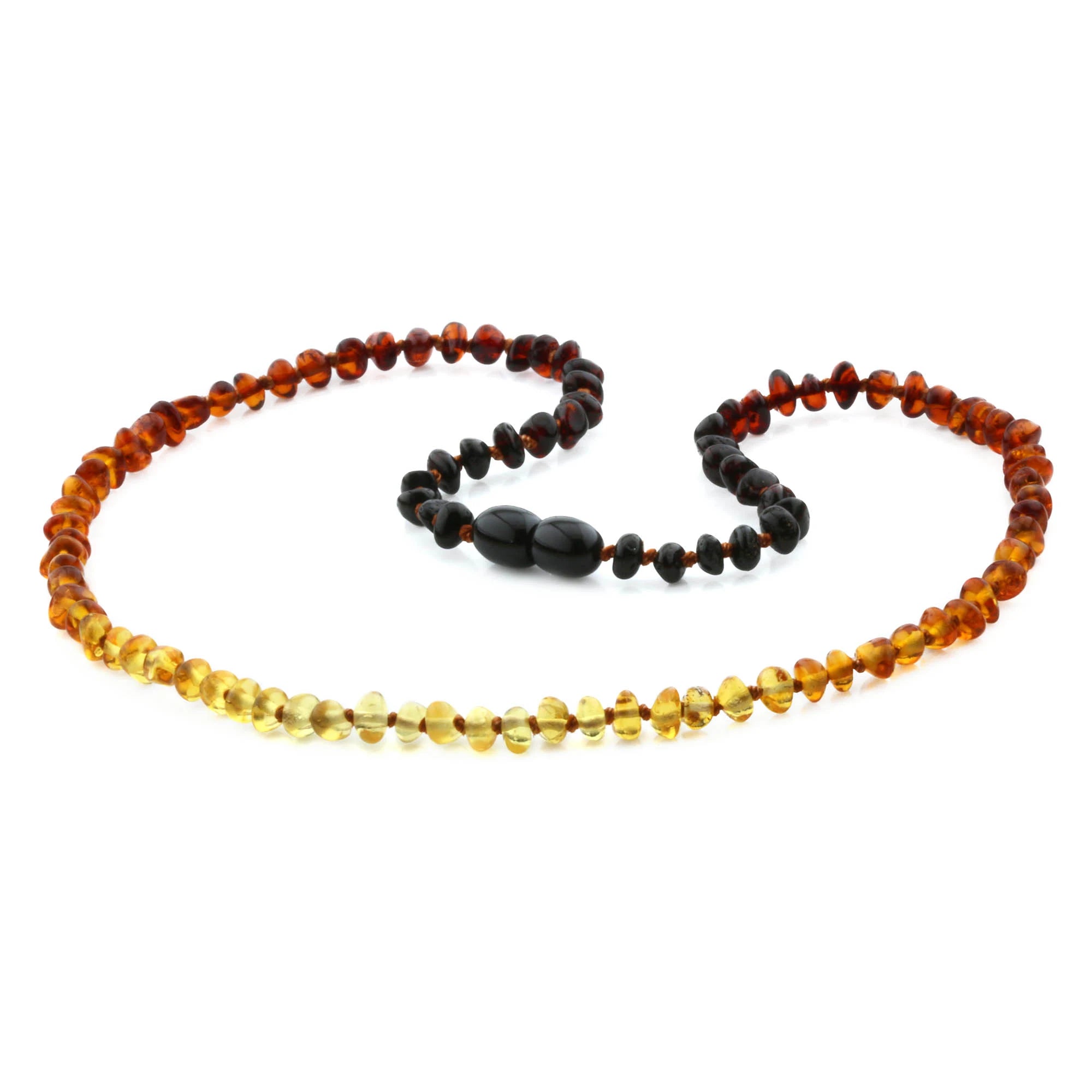 Adult Baltic Amber Necklace. Baroque Rainbow 4mm - BA155