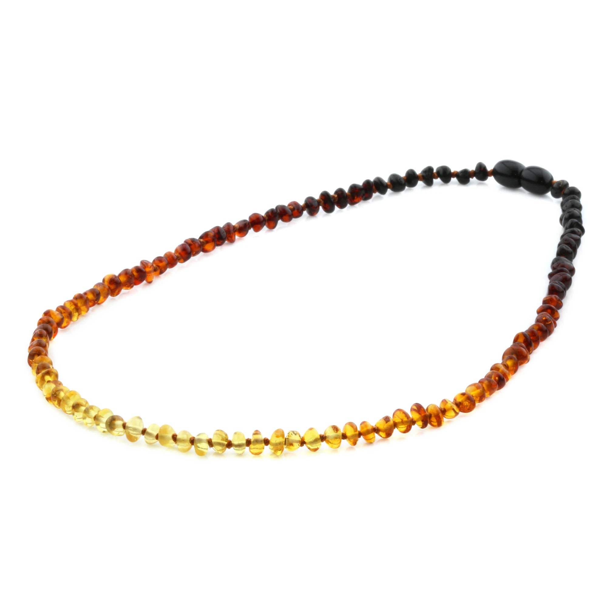 Adult Baltic Amber Necklace. Baroque Rainbow 4mm - BA155